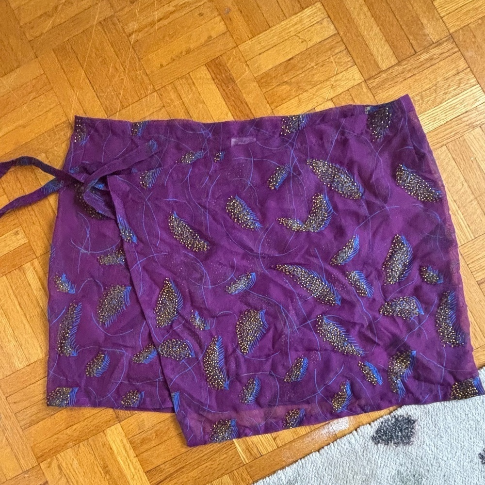 vintage 90s  warp sheer, beaded skirt  * accepting offers
